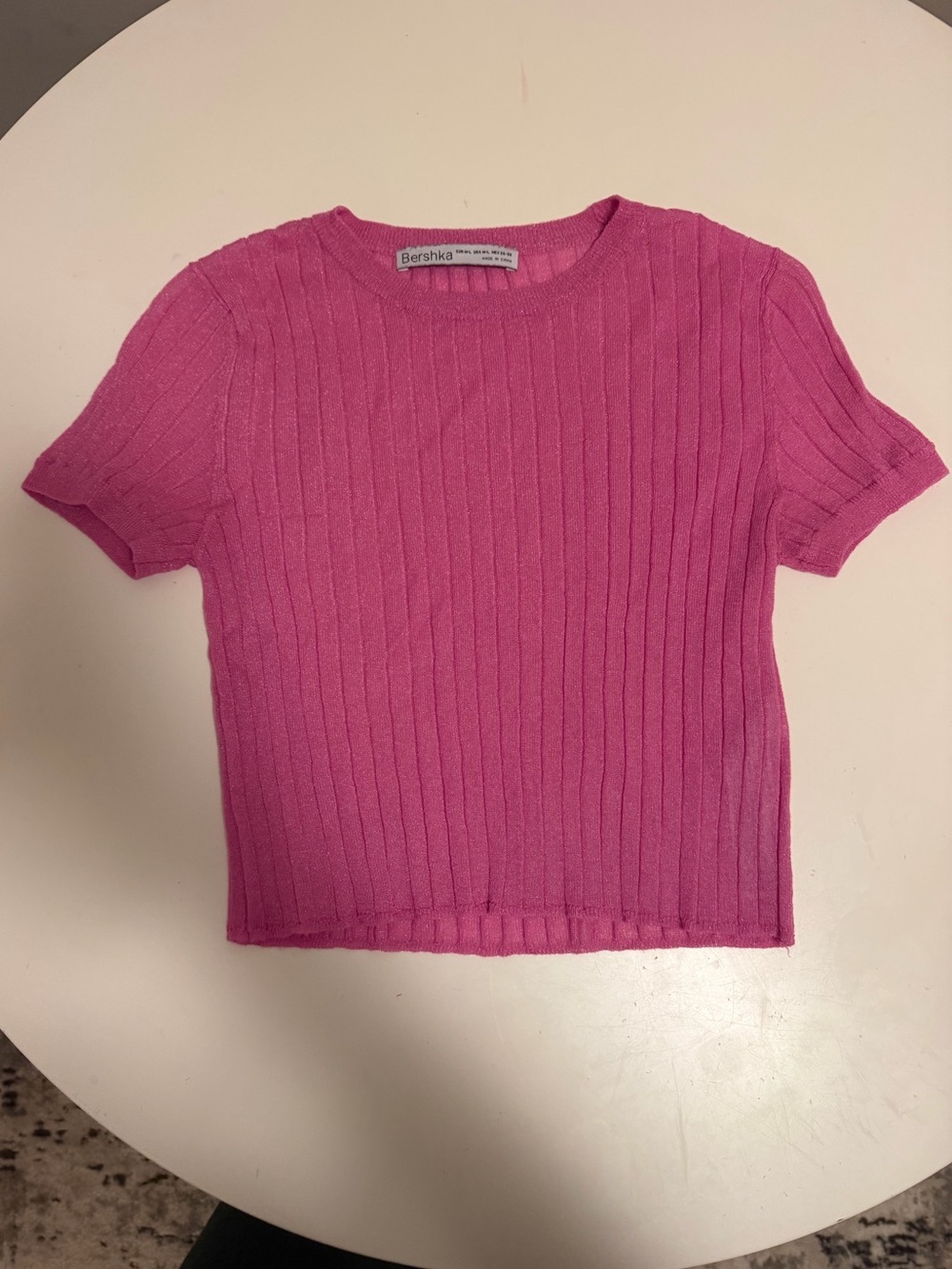 Bershka Sheer Pink Top